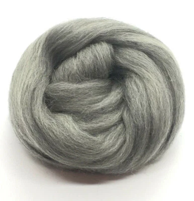 Gray Wool Roving, 4 oz Grey Wool, Gray Roving, Rove, Spin Fiber, Felting Wool - Image 1 of 4