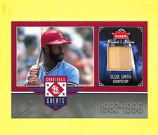 2006 Fleer Greats Of The Game Ozzie Smith Bat Relic Card Cardinals HOF 