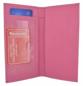 Genuine Leather PLAIN Checkbook Cover Pink NEW!!! - Picture 1 of 7