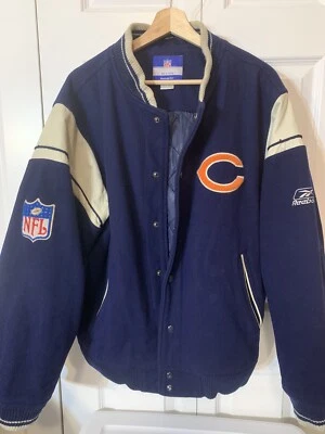 RARE VTG Chicago Bears Jacket Varsity Style NFL Football Wool Sz M Heavy - Image 1 of 4