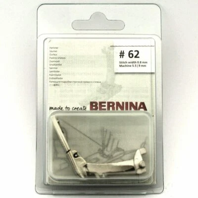 Pie dobladillo punto recto Bernina 2 mm #0084827300 (#62N) genuino nuevo estilo Foto 1 de 3