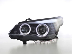 Scheinwerfer Set Xenon Angel Eyes passend für BMW 5er E60/E61 Bj. 07-10 schwarz - Photo 1/7