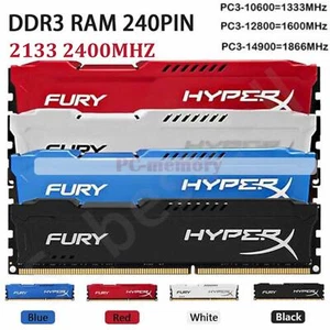 For FURY DDR3 4GB 8GB 1600 1866 1333 MHZ Desktop Memory RAM DIMM Gaming - Picture 1 of 12