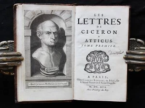 1691 Cicero Letters to Aticus Epistulae ad Atticum Latin Ancient Rome Leather - Picture 1 of 10