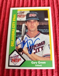 1990 CMC Pro Cards - Gary Green Oklahoma 89ers AUTOGRAPH 
