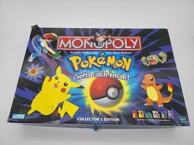 Monopoly Pokemon Gotta Catch Collector's Edition Board Game INCOMPLETE 1999 - Image 1 of 4