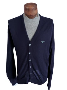 Cárdigan De Colección Challenger Para Hombre Azul Marino Acrílico Logotipo Tortuga Talla Grande - Imagen 1 de 8