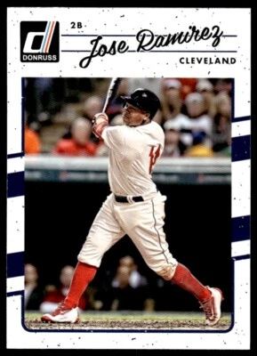 2017 Donruss Baseball Card Jose Ramirez Cleveland Indians #85 - Image 1 of 2