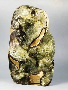 Polierter DRACHE SEPTARIER Calcit GEODE KUGEL Aufsteller Madagaskar - Bild 1 von 12