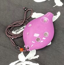Soprano F 6 Hole Purple Pendant Ceramic Ocarina - Easy to learn & Great Gift!