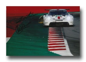 ESTRE, CHRISTENSEN HAND SIGNED 12X8 PHOTO - LE MANS AUTOGRAPH - PORSCHE 2019 2. - Picture 1 of 1