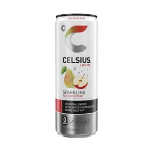 ⚫️ New Celsius Live Fit Sparkling Fuji Apple Pear Essential Energy Drink (1 Can) - Picture 1 of 2