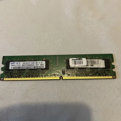 2GB Samsung M378T5663QZ3-CF7 PC2-6400U 800MHz DDR2 2RX8 Non-ECC Computer Memory - Image 1 of 3