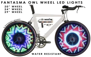 Luz LED de rueda de radios Fantasma OWL, 8 imágenes, rueda de 20", una rueda (BK-2071) - Imagen 1 de 10