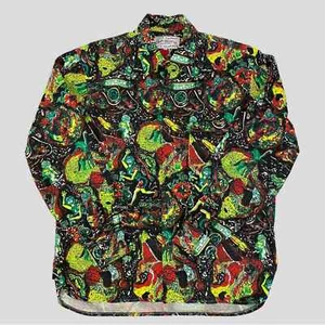 Vintage Shrubbery Sara Thorn Bruce Slorach One of a Kind Novelty Print Shirt - Picture 1 of 12