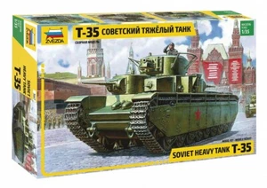 Zvezda 3667 WWII Soviet Heavy Tank T-35  Plastic Scale Model Kit 1:35 NEW BOX - Picture 1 of 9