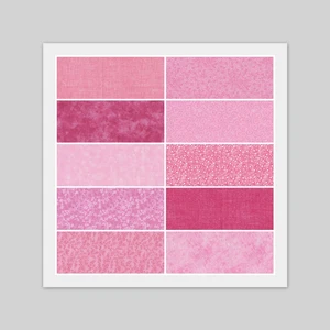 Charm Pack - 40) 5" x 5" Squares, 100% Quilting Cotton Fabric, Multiple PINKs - Picture 1 of 9