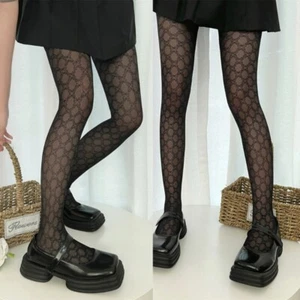 Sheer Tights for Women Retro Plaids Pantyhose Control Top Thigh High Stockings - Picture 1 of 9