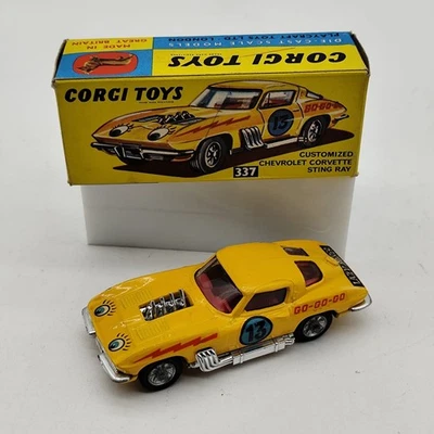 CUSTOMIZED CHEVROLET CORVETTE STING RAY 337 CORGI TOYS 1/43 MODELLINO MACCHINA - Immagine 1 di 4