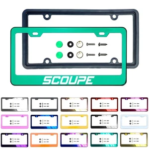 New Laser Etched Customize Stainless Steel License Plate Frame Metal Caps-Scoupe - Picture 1 of 129