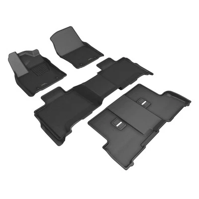 3D MAXpider KAGU Floor Liner Mats BLACK 3 Rows for TOYOTA SEQUOIA 2023 - 2026 - Image 1 of 4