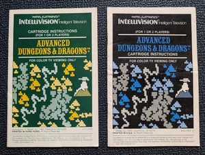 Advanced Dungeons and Dragons Intellivision Manuals 2x Hong Kong & USA Printing - Picture 1 of 7