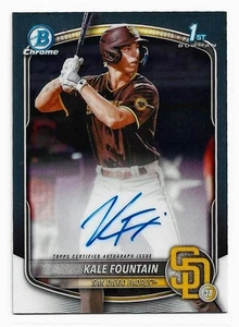 2025 Bowman Chrome Kale Fountain Rookie On-Card Auto Padres RC 3B #CPA-KFO - Bild 1 von 2