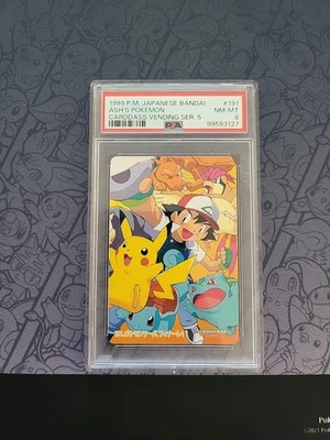 Pokemon: Ash's Pokemon #191 Carddass Vending Series 5 Japan 1999 Bandai - PSA 8 - Image 1 of 4