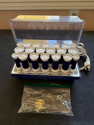 Vintage Clairol Aqua Curl Steam Hairsetter -Tested Works! -Flocked Rollers  K-40 - Image 1 of 4