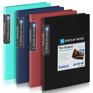 30-Pocket Binder with Plastic Sleeves 9x12, Heavy Duty Art Portfolio Folder w... - Picture 1 of 7