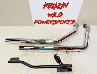 2003 HARLEY DYNA WIDE GLIDE Vance Hines Straightshots 排气系统带支架 — 第 1/4 张图片