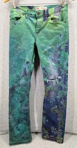 Levis Performance 511 Slim Tie Dye Green Blue Boys Size 16 REG 28X28 - Picture 1 of 7