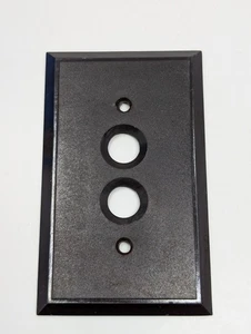 USA Brown Bakelite Push Switch Plate Wall Box Cover 1940s Vintage MCM - Picture 1 of 3