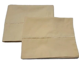 Set of 2 Yellow Polycotton Pillowcases By Springs.  21 X 33 Queen - Picture 1 of 6