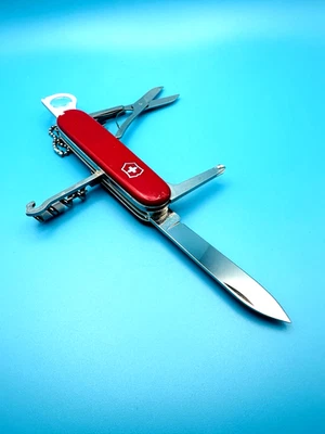 Vintage VICTORINOX YEOMAN RARE Swiss Army Knife Stainless Rostfrei 91 mm RED . - Image 1 of 4