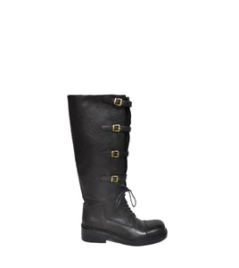 ¡Nuevo! Jeffrey Campbell Musgo Hasta la Rodilla Envejecido Negro Talla 7 EE. UU. DD512 - Imagen 1 de 7