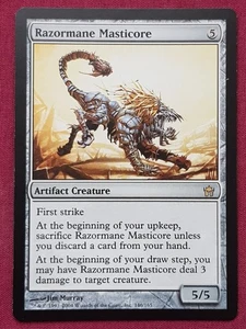 Magic The Gathering FIFTH DAWN RAZORMANE MASTICORE tarjeta de artefacto Magic The Gathering Magic The Gathering - Imagen 1 de 2