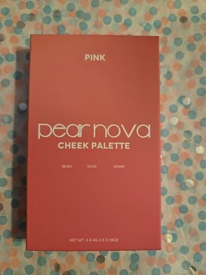 Pear Nova Cheek Palette in PINK cream, powder, pearl VEGAN NIB - Image 1 of 2