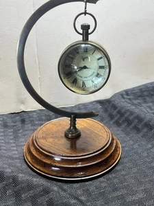 Eye Of Time Clock - Brass Wood Vintage Compass - Read - Picture 1 of 14