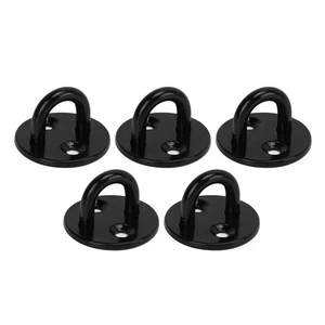 5Pcs Eye Plate Thickened Black Stainless Steel Enhanced Load Bearing SC - Picture 1 of 12