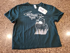 Michigan State Spartans Green TShirt Women's Small Logo - Picture 1 of 8