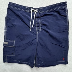 Polo Ralph Lauren O Kailua Navy Blue & Red Board Shorts Swim Trunks Lined Sz XL - Picture 1 of 9