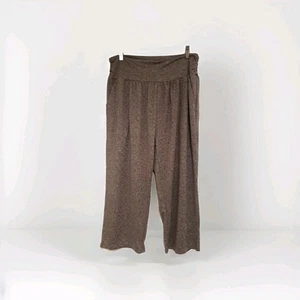 Ueu Women Gray Capri Crop Pants  Wide Comfortable Loose Pockets Sz 2XL Women's  - Picture 1 of 3