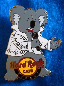 SYDNEY ELVIS PRESLEY WHITE JACKET KOALA BEAR SINGER 2010 Hard Rock Cafe PIN LE - Picture 1 of 1