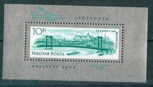 HUNGARY-1964. Souv.Sheet Airpost -Elizabeth Bridge-Special Perf. MNH!!! CV:27EUR - Picture 1 of 1