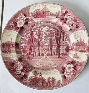 Staffordshire English William And Mary College  10" Plate Graduation Gift - Picture 1 of 9
