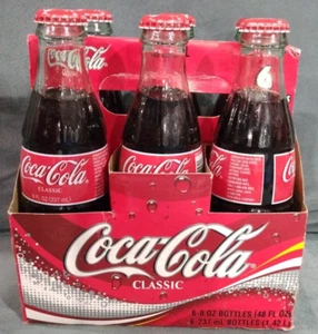 2003 Coca Cola 6 Pack - Sealed Coca-Cola Classic Bottles - Picture 1 of 7