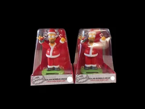 2 Los Simpson Homero Navidad Solar Bobble-Head 5" Alto Bobble Head Nuevo en caja - Imagen 1 de 11