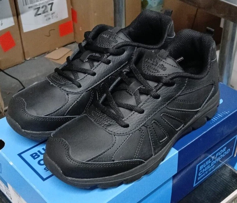 Zapatillas Stride Rite Niños Jóvenes Cooper 2.0 Cuero Negro Con Cordones Talla 4.5M Foto 1 de 4