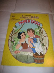 1994 Paper Dolls Snow White and the Seven Dwarfs Golden Book New - Picture 1 of 4